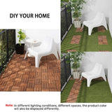 YOFE Brown Acacia Wood 3/4 in. T x 12 in. W Solid Hardwood Flooring Interlocking Deck Tiles - Checker Pattern(20 sqft/case)