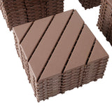 WRIGHTMASTER 1ft. x 1ft. Quick Deck Polypropylene Interlocking Deck Tile in Brown-5 (44 sq. ft. per Box)