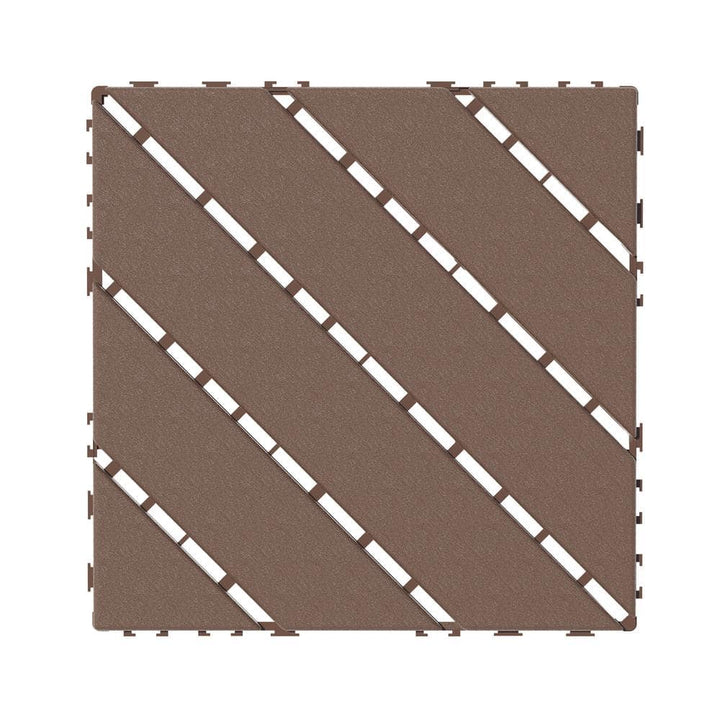 WRIGHTMASTER 1ft. x 1ft. Quick Deck Polypropylene Interlocking Deck Tile in Brown-5 (44 sq. ft. per Box)