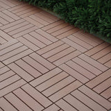 WRIGHTMASTER 1ft. x 1ft. Quick Deck Polypropylene Interlocking Deck Tile in Brown-6 (44 sq. ft. per Box)