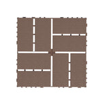 Amucolo 12 in. x 12 in. Waterproof Plastic Interlocking Deck Tiles in Brown for Poolside Balcony Backyard (Set of 44 Tiles)