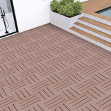 Amucolo 12 in. x 12 in. Waterproof Plastic Interlocking Deck Tiles in Brown for Poolside Balcony Backyard (Set of 44 Tiles)