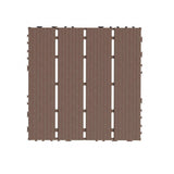 Amucolo 12 in. x 12 in. Waterproof Plastic Interlocking Deck Tiles in Brown for Poolside Balcony Backyard (Set of 44 Tiles)