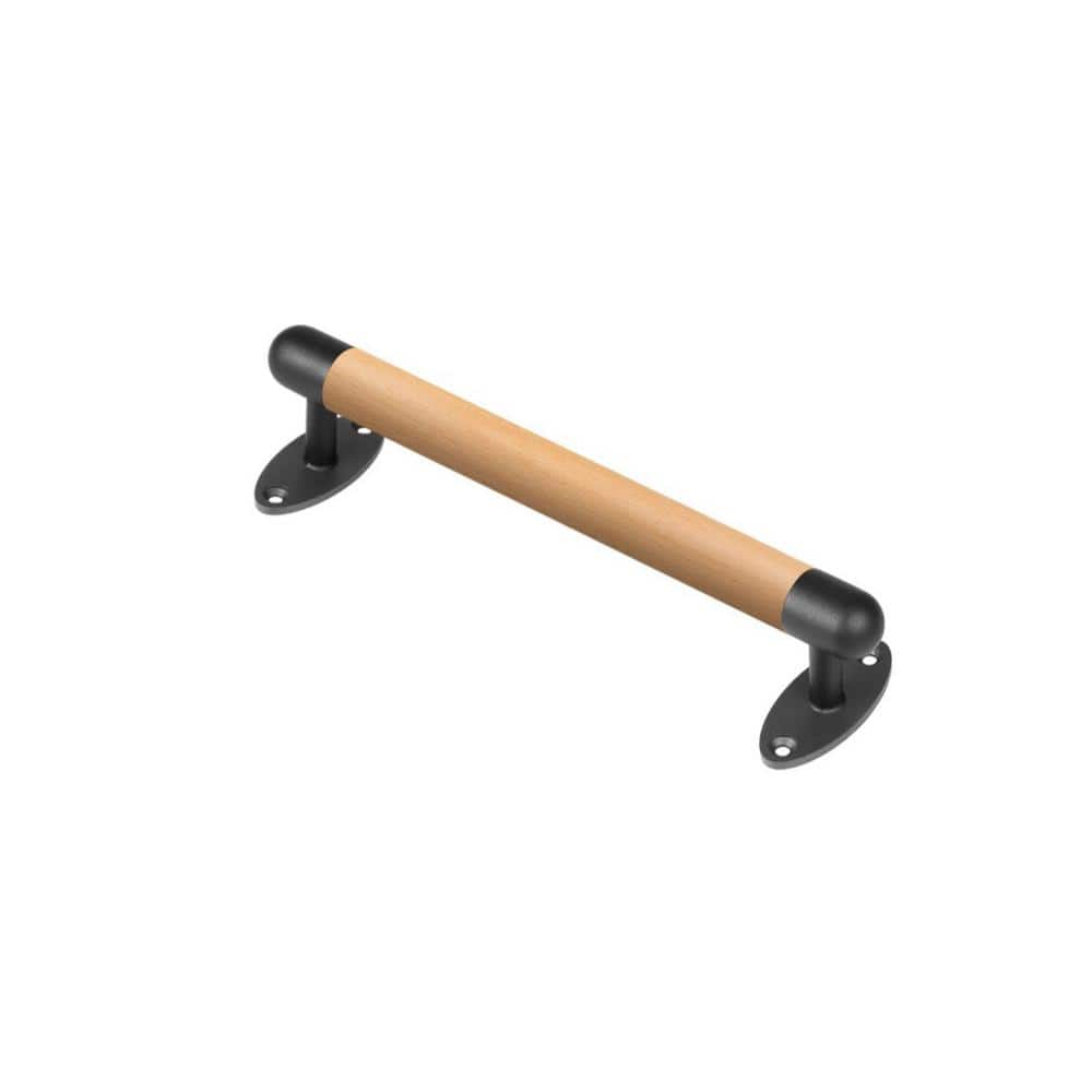 Angel Sar 26 in. Wood Handrail Indoor Stairs Handrail Wall Mount Handrail, Barrier-Free Staircase Grab Bar for Elderly