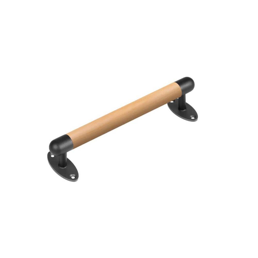 Angel Sar 26 in. Wood Handrail Indoor Stairs Handrail Wall Mount Handrail, Barrier-Free Staircase Grab Bar for Elderly
