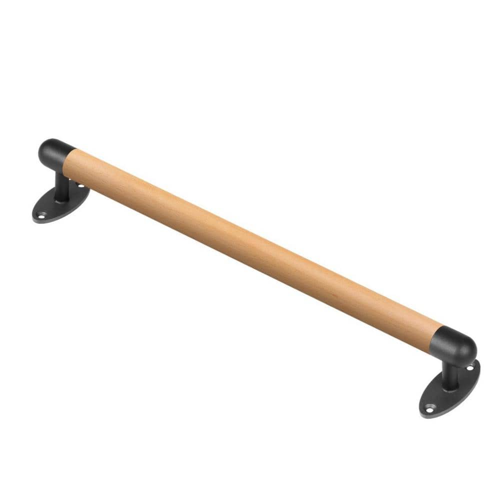 Angel Sar 36 in. Wood Handrail Indoor Stairs Handrail Wall Mount Handrail, Barrier-Free Staircase Grab Bar for Elderly