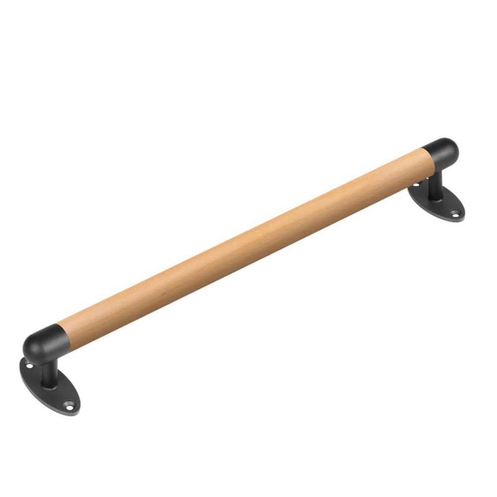 Angel Sar 36 in. Wood Handrail Indoor Stairs Handrail Wall Mount Handrail, Barrier-Free Staircase Grab Bar for Elderly