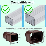 Angel Sar 7 ft. Brown Long Gutter Downspout Extensions, Outer Diameter 3 in. Downspout Extender for Rainwater Drainage Flexible