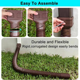Angel Sar 7 ft. Brown Long Gutter Downspout Extensions, Outer Diameter 3 in. Downspout Extender (2-Pack)