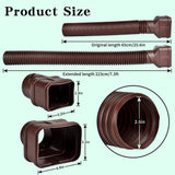 Angel Sar 7 ft. Brown Long Gutter Downspout Extensions, Outer Diameter 3 in. Downspout Extender (2-Pack)