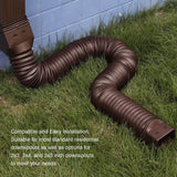 Angel Sar Brown Rain Gutter Downspout Extensions Flexible, Extendable from 21 to 68 in. (4-Pack)