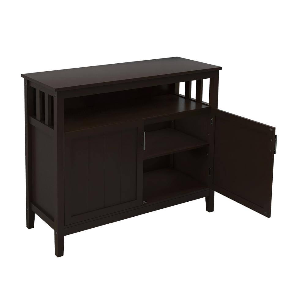 39.96-in W x 15.75-in D x 34.06-in H in Brown Assemble Upper Diagonal Kitchen Cabinet with 2 Doors for Dining Room