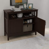 39.96-in W x 15.75-in D x 34.06-in H in Brown Assemble Upper Diagonal Kitchen Cabinet with 2 Doors for Dining Room