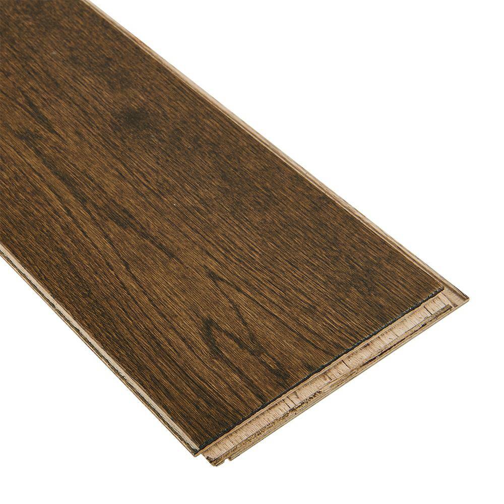 Bruce Time Honored Brown White Oak 3/8 in. T x 6 in. W Click Lock Smooth Engineered Hardwood Flooring (30.6 sq.ft./ctn)