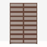 cadeninc 3.92 ft. x 6 ft. Outdoor and Indoor Freestanding Metal Privacy Screen - Brown