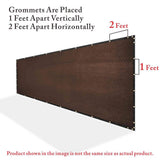 COLOURTREE 4 ft. x 50 ft. Brown Privacy Fence Screen HDPE Mesh Windscreen with Reinforced Grommets for Garden Fence (Custom Size)