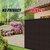 COLOURTREE 4 ft. x 12 ft. Brown Privacy Fence Screen Mesh Fabric Cover Windscreen with Reinforced Grommets for Garden Fence