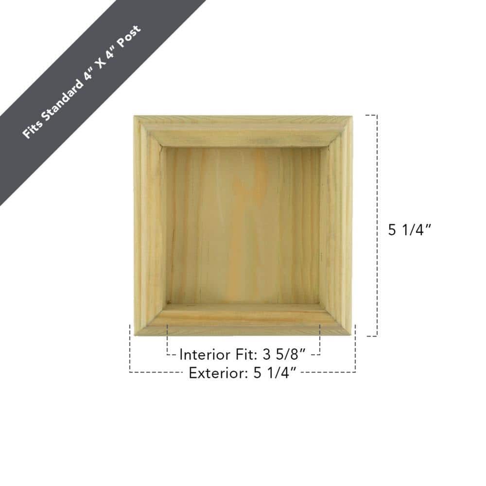 4 in. x 4 in. Newbury High Pyramid Pressure Treated Pine Post Cap