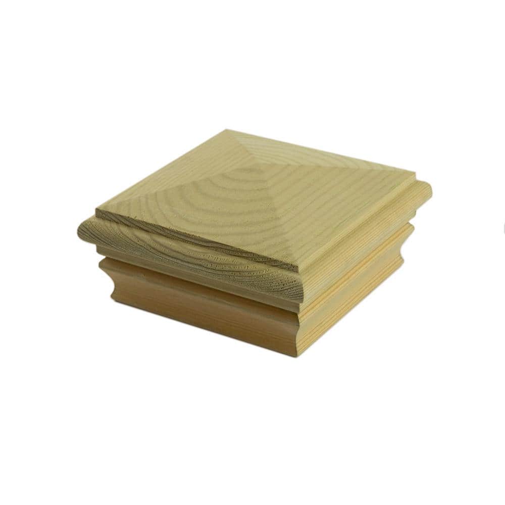 4 in. x 4 in. Newbury High Pyramid Pressure Treated Pine Post Cap