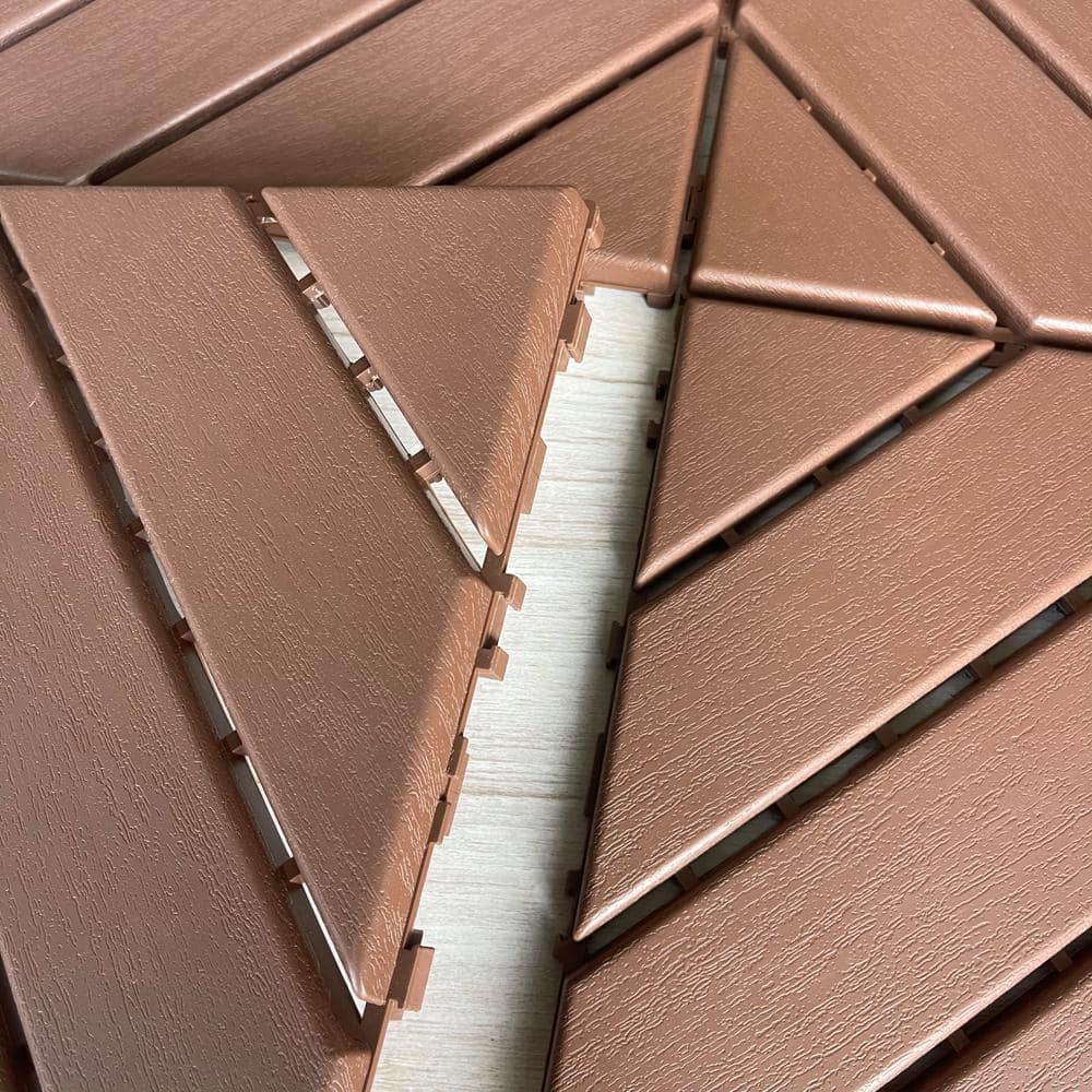 1 ft. x 1 ft. Polypropylene Deck Tile in Dark Brown (44-Piece)