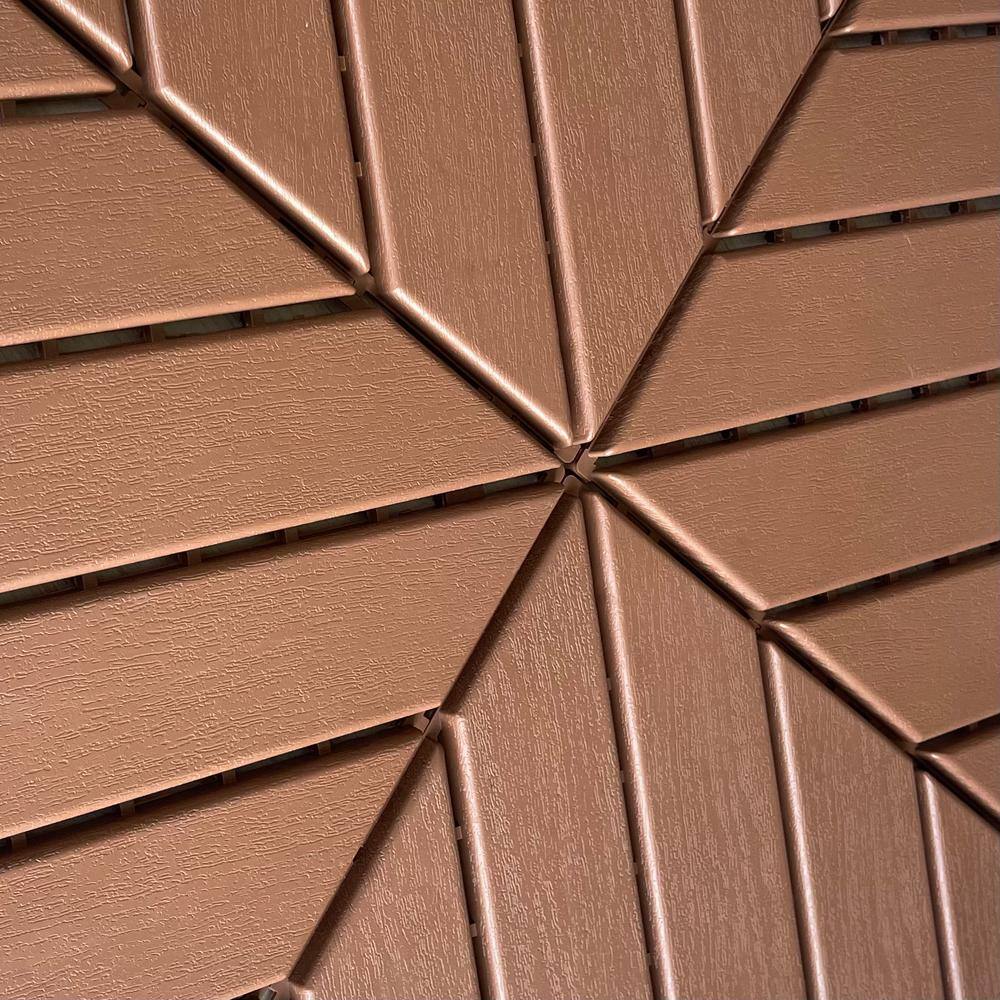 1 ft. x 1 ft. Polypropylene Deck Tile in Dark Brown (44-Piece)