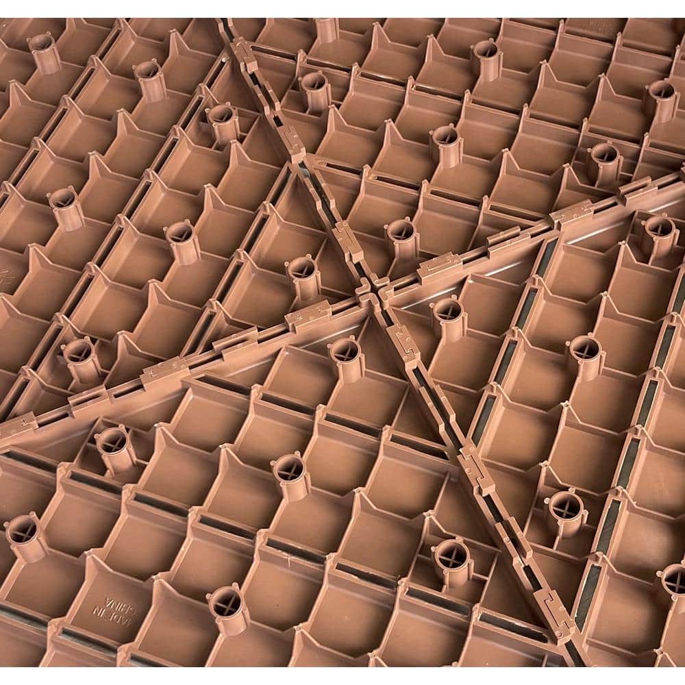 1 ft. x 1 ft. Polypropylene Deck Tile in Dark Brown (44-Piece)