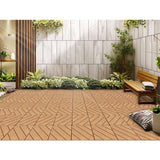 1 ft. x 1 ft. Plastic Composite Deck Tile in Brown, Resist Rust, Water, Easy to DIY and Maintain(35 per Case)