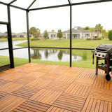 DeckWise WiseTile 2 ft. x 2 ft. Solid Hardwood Plantation Teak Deck Tile in Brown (1 Tile)