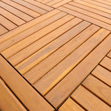 DeckWise WiseTile 2 ft. x 2 ft. Solid Hardwood Plantation Teak Deck Tile in Brown (1 Tile)