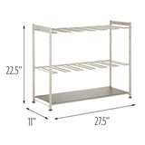 Honey-Can-Do Silver Steel Entryway or Closet Hanging Boot Storage and Drying Rack
