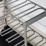 Honey-Can-Do Silver Steel Entryway or Closet Hanging Boot Storage and Drying Rack