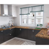 Interbuild 8 ft. L x 25.5 in. D, Acacia Butcher Block Standard Countertop in Brown with Square Edge