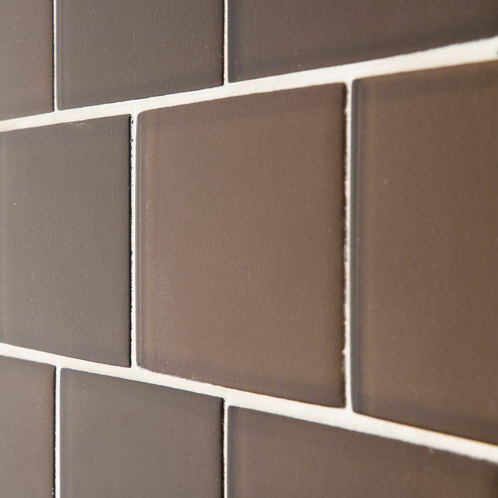 Jeffrey Court Lava Cake Cold Spray Browns/Tans 3 in. x 6 in. Glossy Glass Wall Tile (1 sq. ft. / pack)