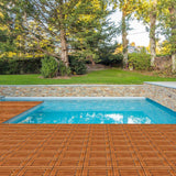 Karl home 1 ft. x 1 ft. Wood Composite Deck Tile in Brown (9 per Case)