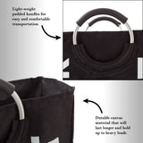 Lavish Home Brown Collapsible Canvas Double Laundry Sorter