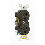 Leviton 20 Amp Commercial Grade Duplex Outlet, Brown (NEMA 5-20R, 125V)