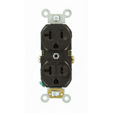 Leviton 20 Amp Commercial Grade Duplex Outlet, Brown (NEMA 5-20R, 125V)