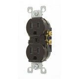 Leviton 15 Amp Tamper-Resistant Duplex Outlet, Brown