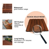 LIVIZA 1 ft. x 1 ft. Acacia Wood Deck Tile in Brown (30-Piece)