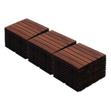 LIVIZA 1 ft. x 1 ft. Acacia Wood Deck Tile in Brown (30-Piece)