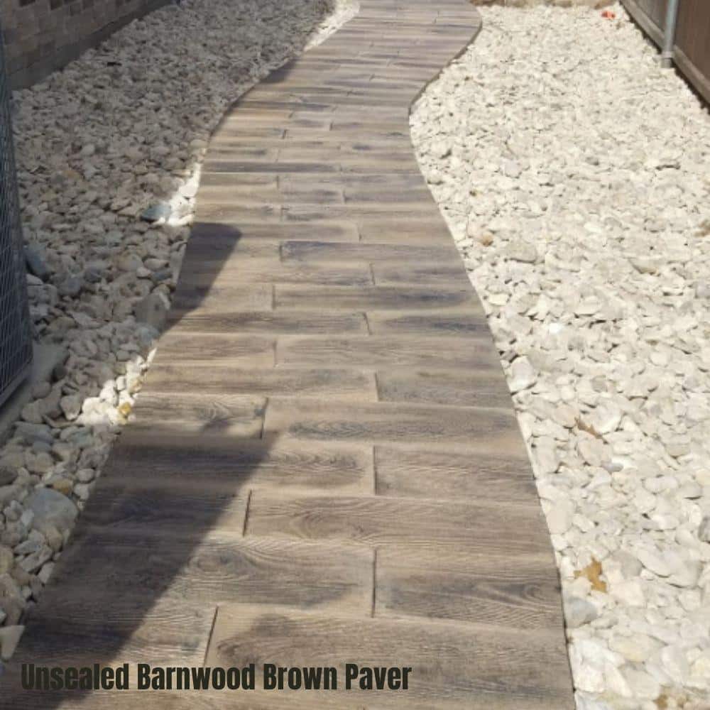 Natural Concrete Products Co 75 sq. ft. Barnwood Plank Patio-On-A-Pallet Paver Set in Brown