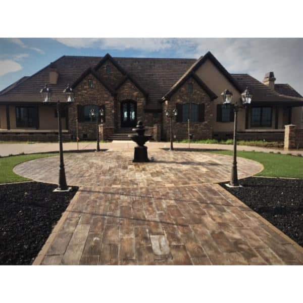 Natural Concrete Products Co 75 sq. ft. Barnwood Plank Patio-On-A-Pallet Paver Set in Brown