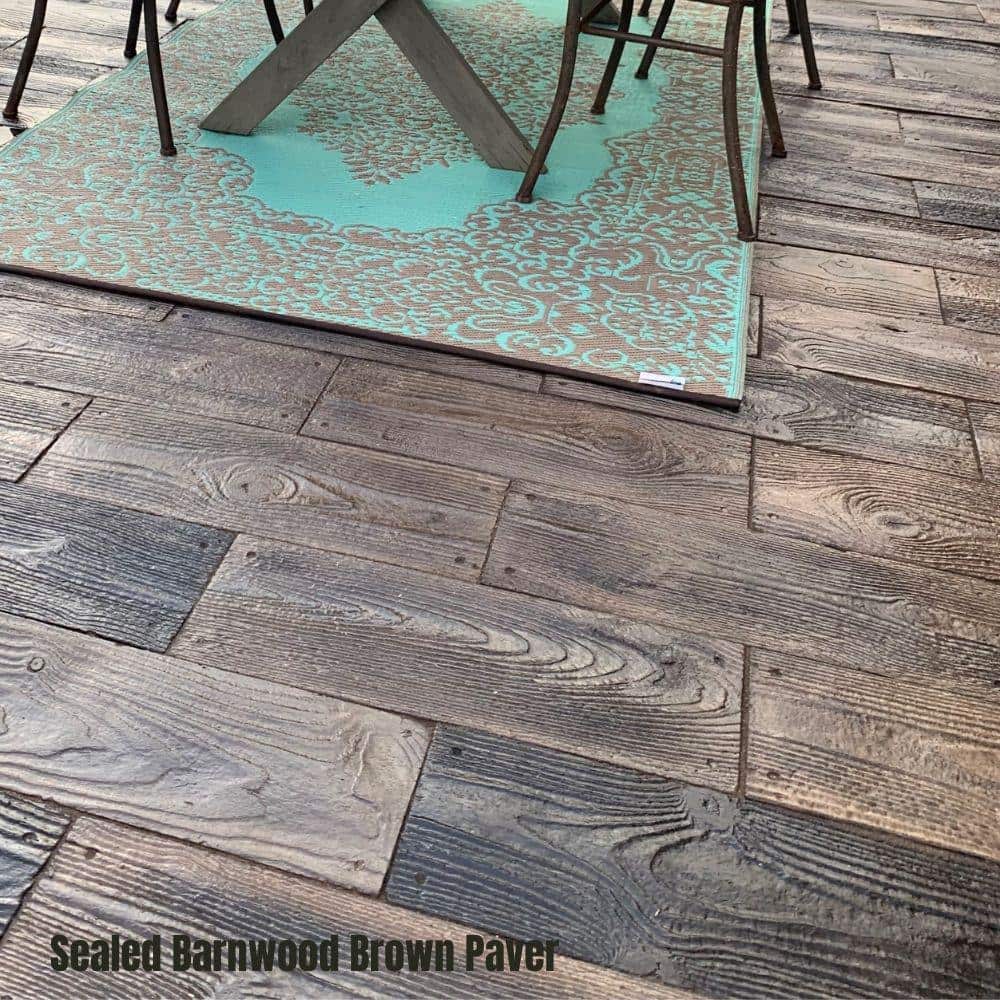 Natural Concrete Products Co 75 sq. ft. Barnwood Plank Patio-On-A-Pallet Paver Set in Brown