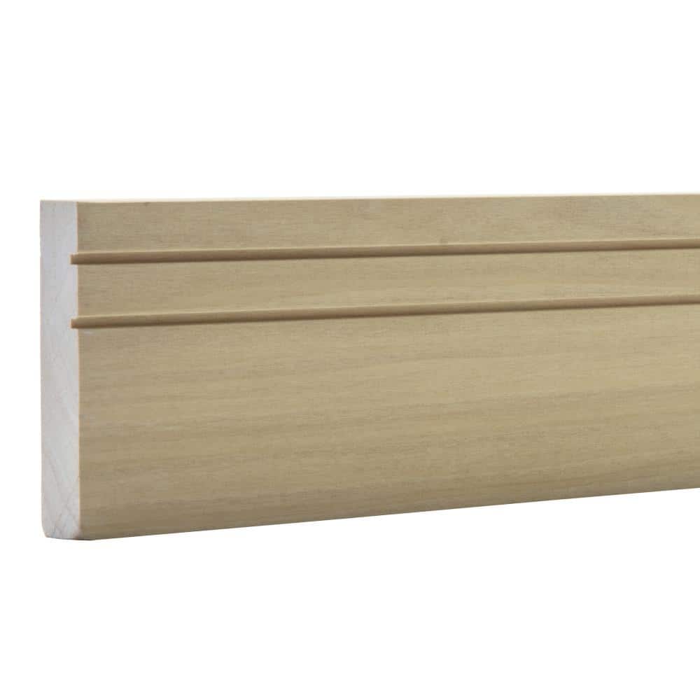 Ornamental Mouldings 4687 in. D x 3.5 in. W x 92 in. L Unfinished Poplar Wood Tova Casing Moulding