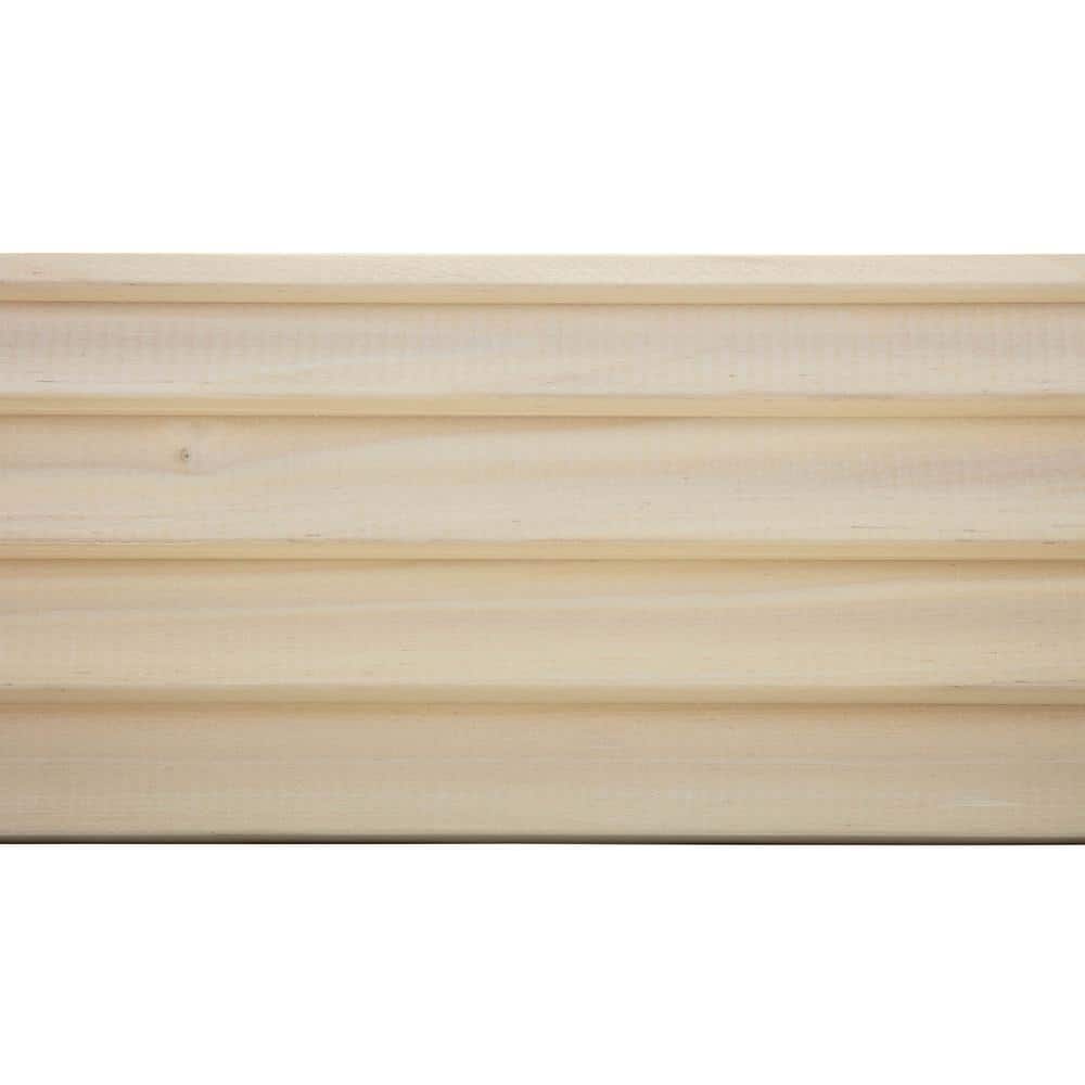Ornamental Mouldings .75 in. D x 5.508 in. W x 92 in. L Unfinished Poplar Wood Duncan Sawtooth Crown Molding