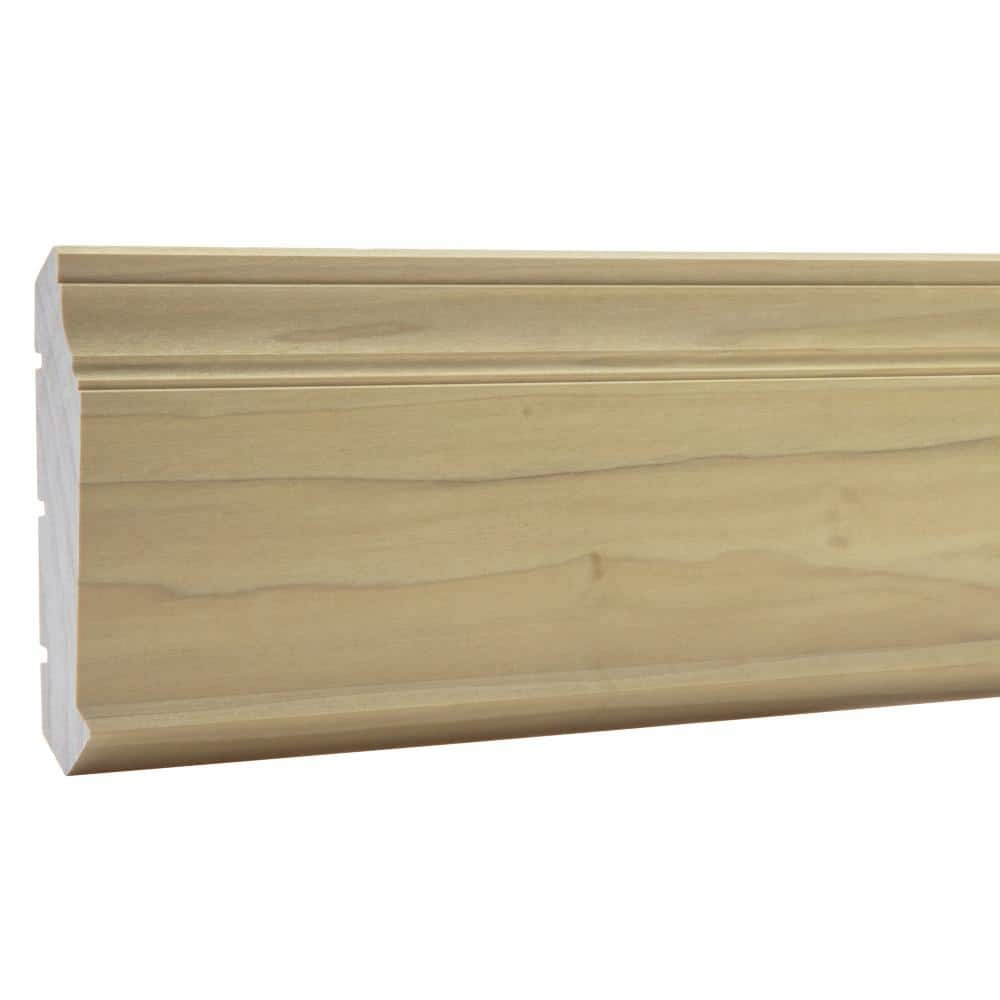 Ornamental Mouldings 75 in. D x 4.5 in. W x 92 in. L Unfinished Poplar Wood Charlotte Crown Moulding