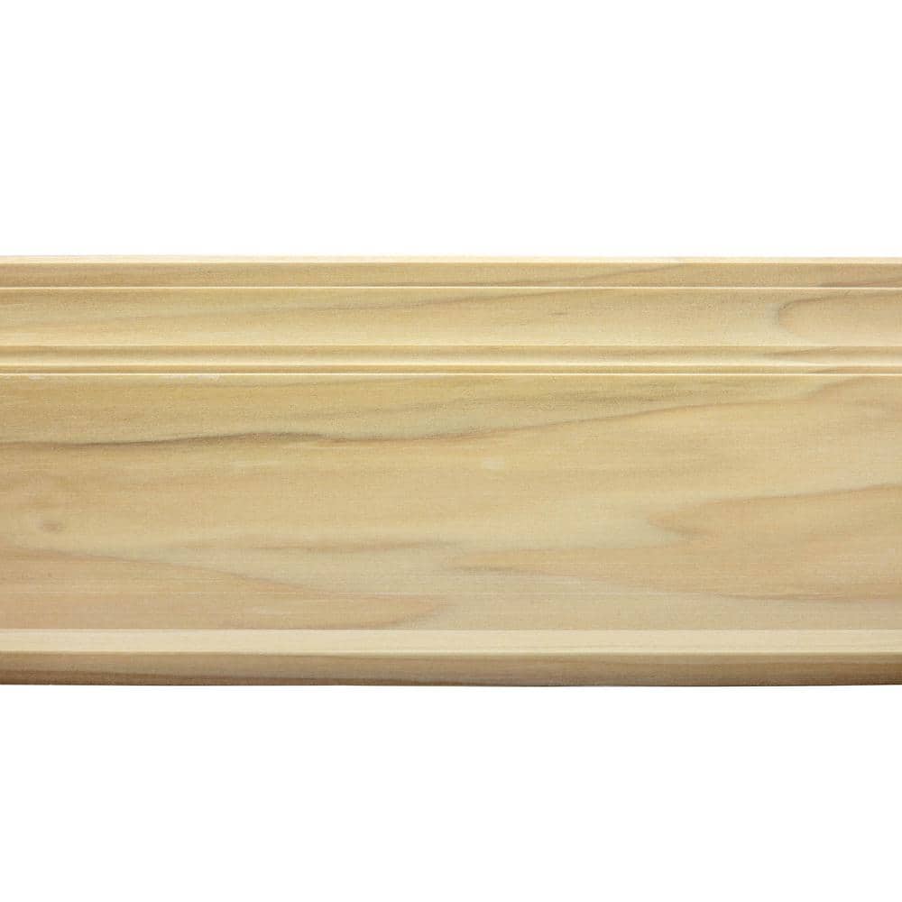 Ornamental Mouldings 75 in. D x 4.5 in. W x 92 in. L Unfinished Poplar Wood Charlotte Crown Moulding