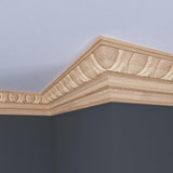 Ornamental Mouldings 1687A-4FTWHW .5 in. D X 4 in. W X 47.5 in. L Unfinished White Hardwood Egg and Dart Crown Moulding