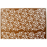 76 in. H x 48 in. W Metal Freestanding Brown Decorative Privacy Screen with Arrow Hollow Shape for Outdoor and Indoor