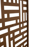 6.3 ft. H x 4 ft. W Brown Outdoor Privacy Screen Metal Decorative Screen Panel Freestanding Garden Fence Panels